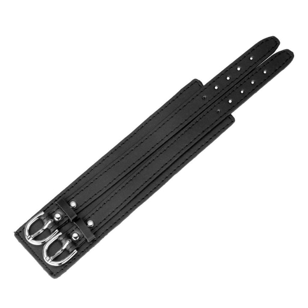 1/2/3 Multi-color Double Tour PU läder bred manschett armband män Black 1Set