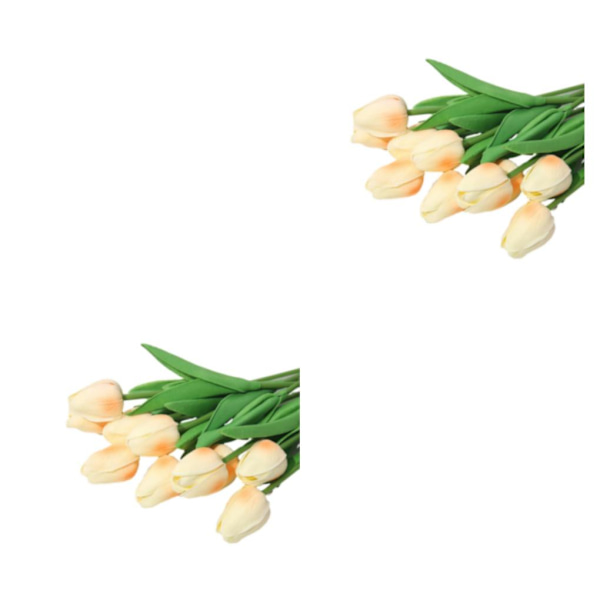 1/2/3 10påse Simulerade tulpaner Ljusa och charmiga blommor för champagne 2PCS