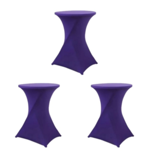 1/2/3/5 High Foot Bar Cover Stretch Rund Duk För Hotell purple 3Set