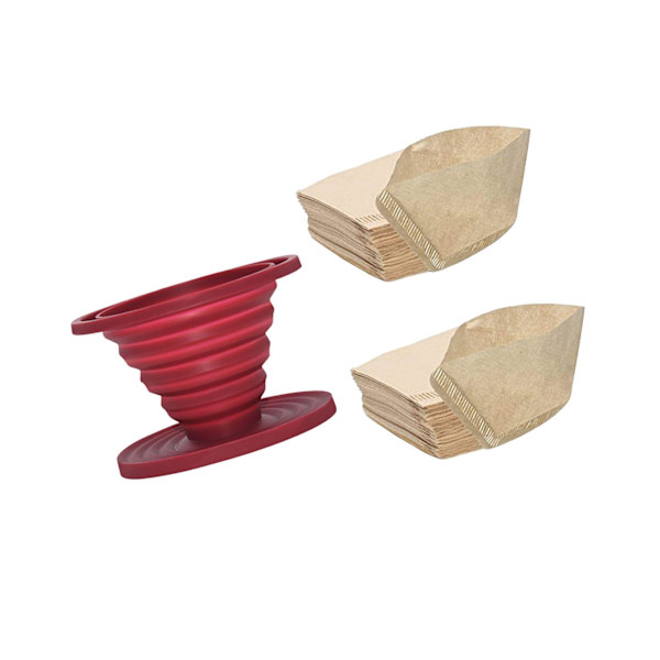 1/2 Häll över Coffee Dripper Kaffefilterkon Enkelkopp Type 2 1 Pc