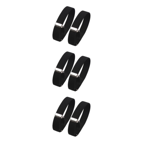 1/2/3/5 2 stycken Mode herrskjortärmhållare elastisk Black 2x32cm 3Set