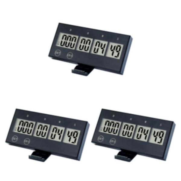 1/2/3 Elkök För Countdown Timer Hatching Bakning black 4.0x1.9x0.5 Inch 3Set