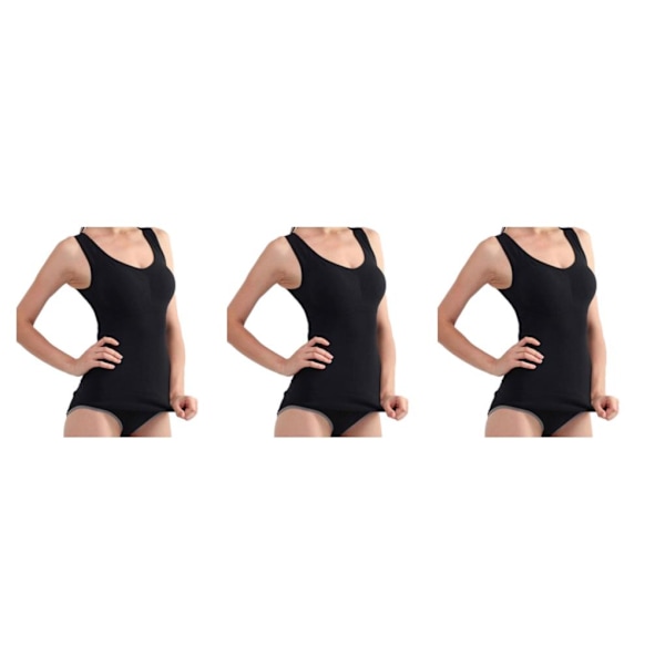 1/2/3 Damväst Fitness Bröststöd Toppar Andas Black S 3PCS