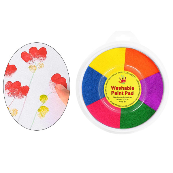 1/2/3 Craft Pad för gummistämplar Kuddar DIY-utskrift Trätyg 7 Color 23.5CM 1Set