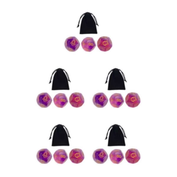 1/2/3/5 3st Akryl Astrologiska Tärningar Konstellationstärningar för Style G 5Set