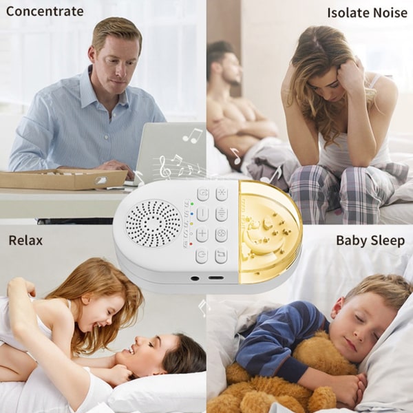 Vita lugnande ljud Sov lite nattlampa för lugnande och 5213 | Fyndiq