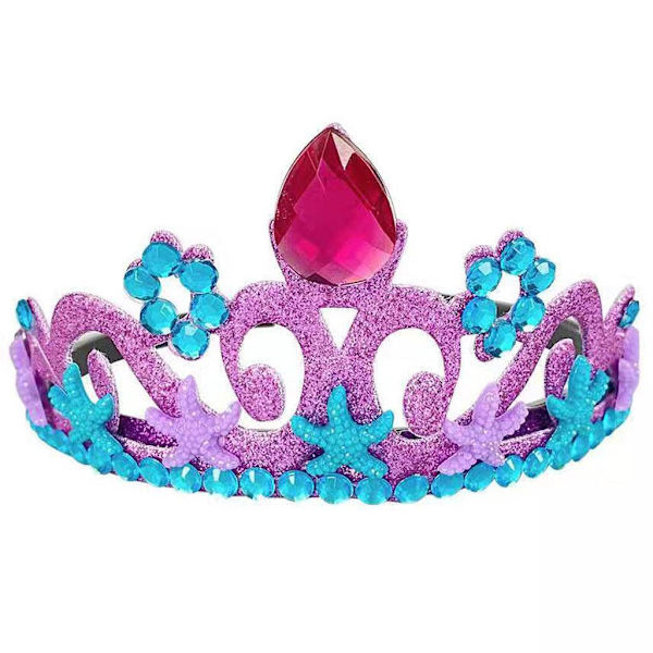 1/2/3 Crystal Girl Kids För Crown Dance Teens Costume Headdress Purple 12cm Dia 1Set
