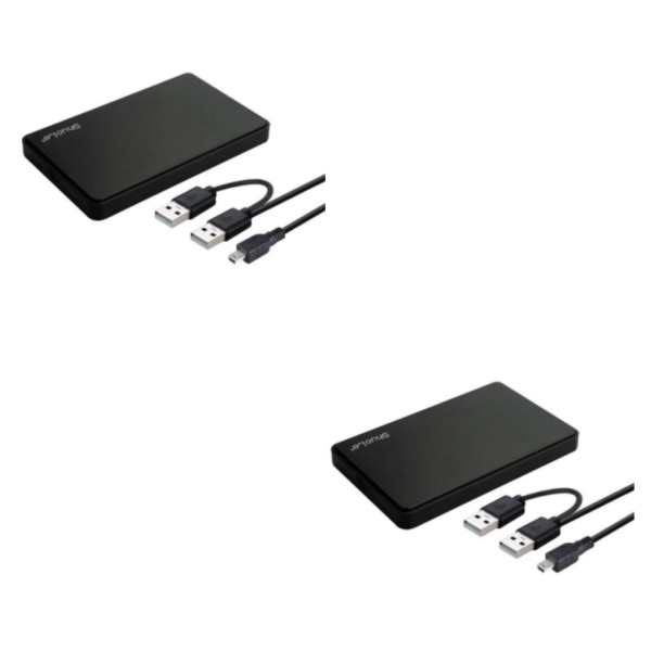 1/2/3/5 Portabelt hölje USB 2.0 för för bärbar dator Black 12x7.6x1.3cm 2Set