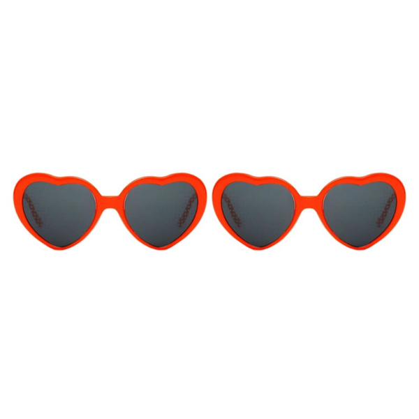1/2/3/5 Effektglasögon Light at Night Beautiful Love Heart Red 14x6x13cm 2Set