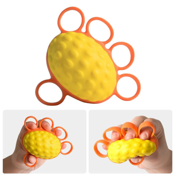 1/2/3 Hand Grip Ball Finger Force Training Oval för äldre with five finger 1Set