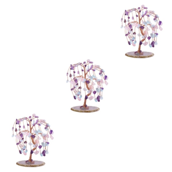 1/2/3/5 Crystals Money Tree Prosperity and Beauty to Space three-colour 3PCS