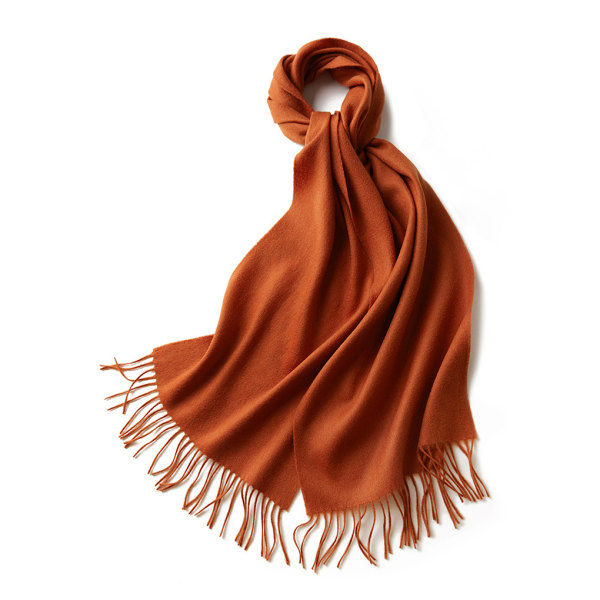 1/2/3 unisex halsduk med fransar Varm och mysig tubscarf för deep orange 2Set