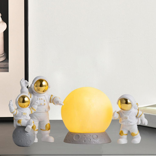 1/2/3/5 4st Astronautfigurer Set Heminredning Söt Sstronaut Gold Yellow 1Set