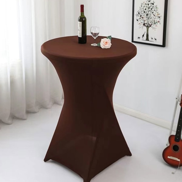 1/2/3/5 High Foot Bar Cover Stretch Rund Duk För Hotell Rose Red 1Set