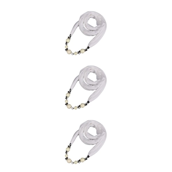 1/2/3 Elegant och fashionabel halsduk halsband för alla tillfällen white 3Set