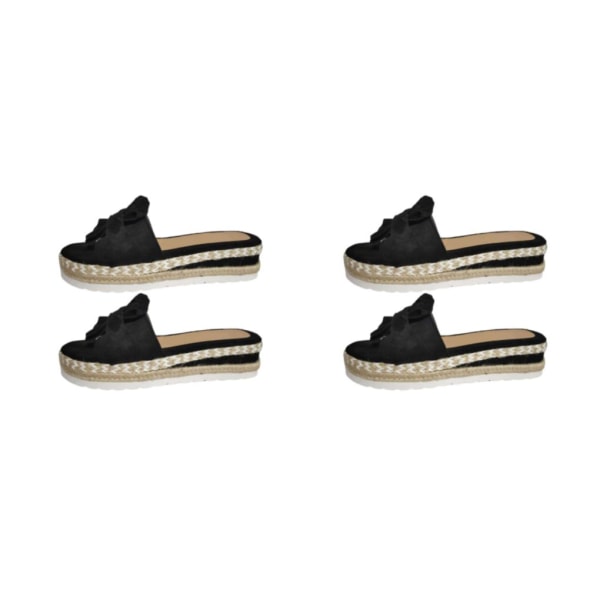 1/2 Kvinnors Plattform Skor Sommar Skor Sandal Fritidssandaler Black 38 2PCS
