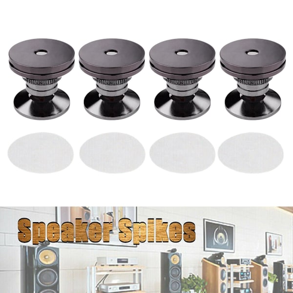1/2/3/5 Alloy högtalarbox spikkuddar för förbättrat ljud Alloy Black 1 Pc
