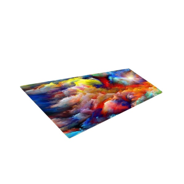 Printed 3D Golvmatta Runner Non-För slip Area Rug Colorful Clouds