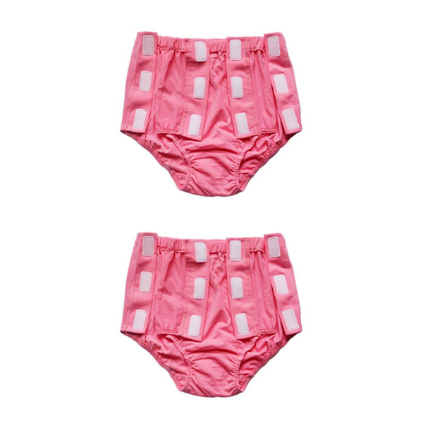 1/2/3 Kvinnor Vuxna Äldre Återanvändbara inkontinensbyxblöjor Rose Red 2XL 2Set