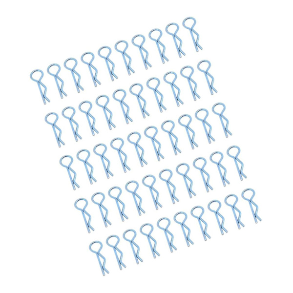 1/2/3/5 RC Body Shell Clips R Shape för 1/10 RC racingbil blue length 24mm 2Set