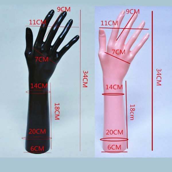 1/2 kvinnlig skyltdocka höger hand för smycken armband Ring handske Skin 1Set