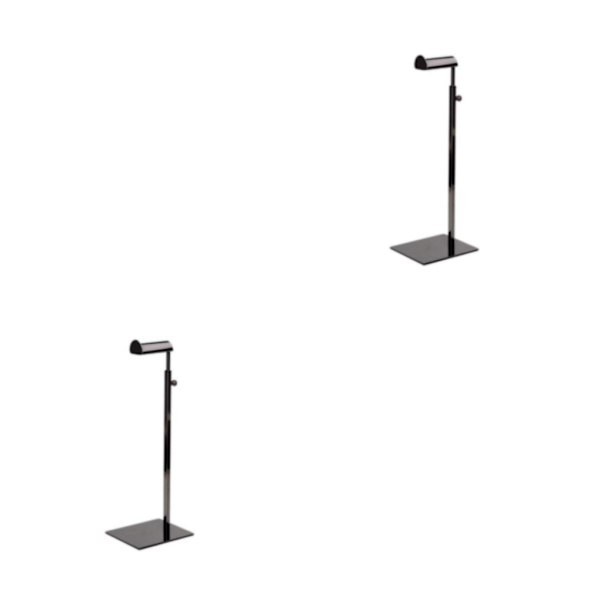 1/2/3 justerbar metallhandväskhållare för handväska Black Steel Mirror 2PCS