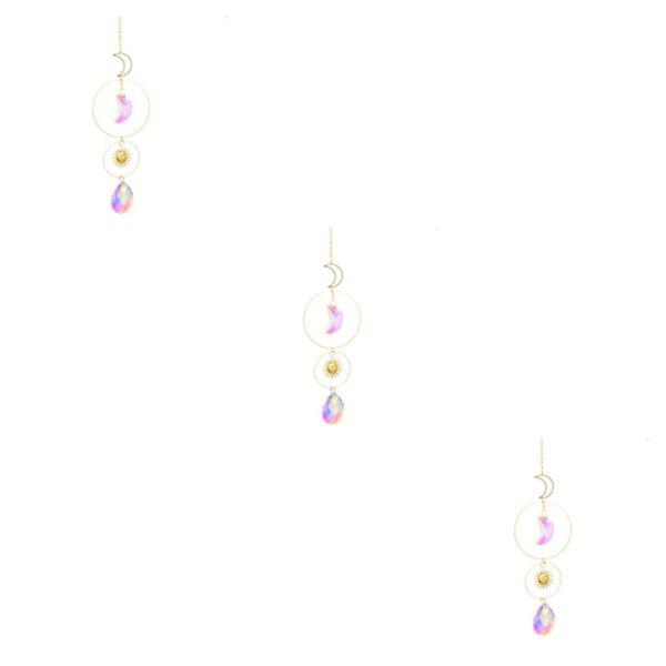1/2/3/5 Crystal Balkong Fönsterhängande Dekor Vägg Rainbow Maker Model 3 40cm 3Set