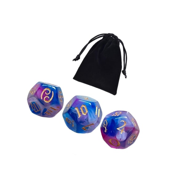 1/2/3/5 3st Akryl Astrologiska Tärningar Konstellationstärningar för Style F 1Set