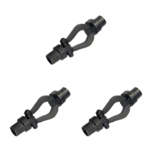 1/3/5 armbandsanslutningsspänne för utbyte av DIY-bearbetning Black Inner hole 0.52cm 3Set