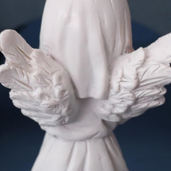 1/2 Resin White Angel Staty Desktop Decor Collection Window prayer girl 1Set