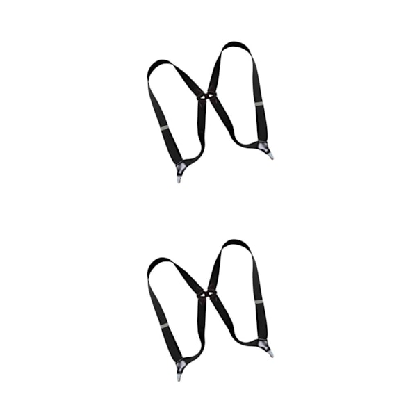 1/2/3 män kvinnor hängslen Y-formade justerbara elastiska remmar Black 2PCS