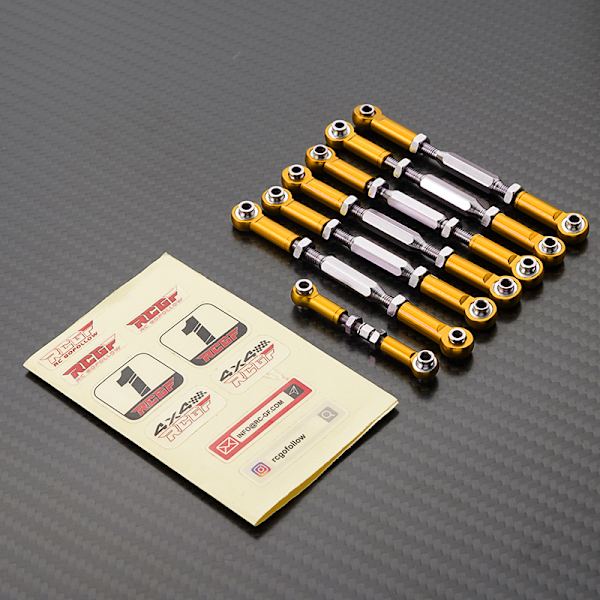 7st 1/10 Set Aluminiumlegering hjulbas Rc Orange