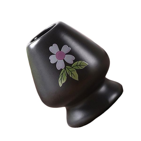 Traditionellt Matcha vispställ Teaware Tea Ceremony Chasen Stand Black 6.5 x 7.5cm