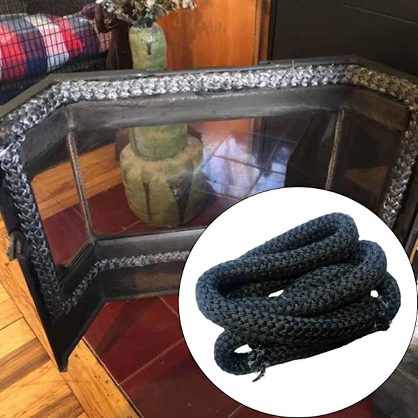 1/2/3/5 Brandsäker svart vedspisdörrstätning Packningskabel 5 Black 14mm 1 Pc