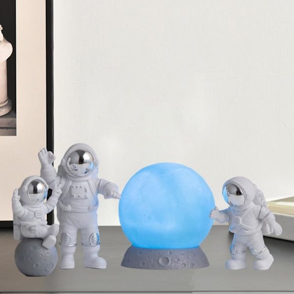 1/2/3/5 4st Astronautfigurer Set Heminredning Söt Sstronaut Silver Blue 1Set