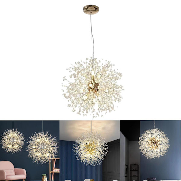 Modern kristallkrona taklampa för vardagsrum kök White Light