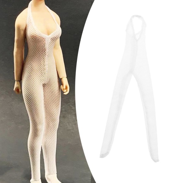 1/2/3 1:12 Jumpsuit Kläder för kvinnor för HT Action Figure Kläder White 13.6cm 1Set