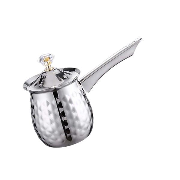 1/2/3/5 grekisk kaffekanna med långt handtag traditionell stil för Silver 600ml 5PCS