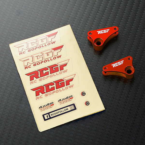 RCGOFOLLOW 2-delad aluminiumlegering Slitstark dragstångssäte för 1/16 Red