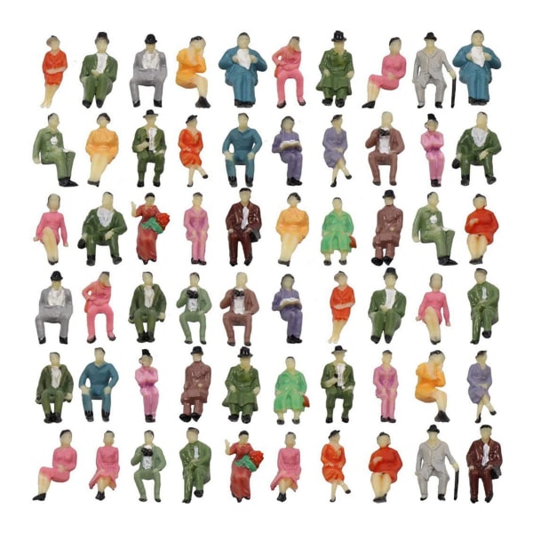1/3 50st 1:87 Målade figurer Människor Figuriner för modell 1Set