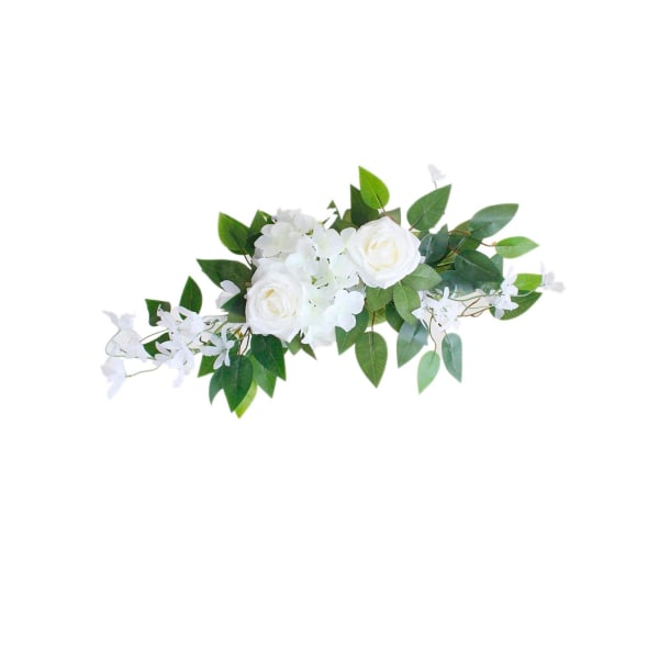 1/2/3/5 Artificiell För Blommig Swag Door Trädgårdsvägg Dörrkrans Type 3 50cmx25cm 1 Pc