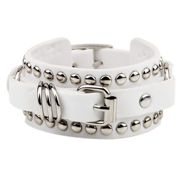 1/2/3/5 PU Läderarmband Justerbar Wrap Cuff Nit för Black 24.5 x 3.2cm 1Set