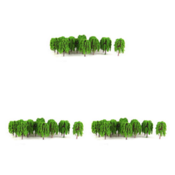 1/2/3 25 st Landskap Landskap Tåg Modell Willow Trees Skala 3PCS