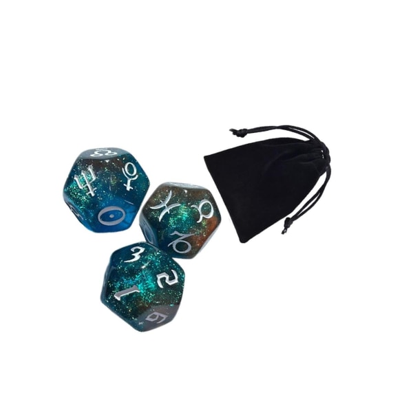 1/2/3/5 3st Akryl Astrologiska Tärningar Konstellationstärningar för Style D 1Set