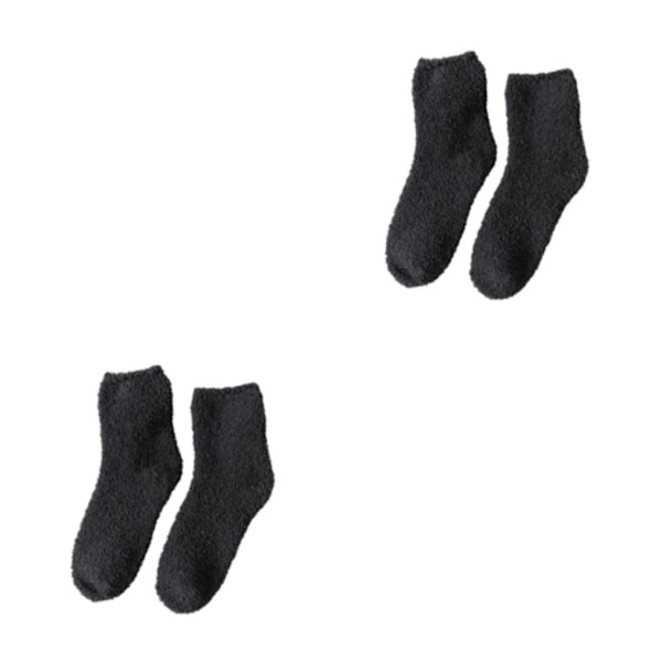 1/2/3/5 10 stycken extra tjocka och elastiska mjuka strumpor Deep Grey 2PCS