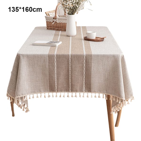 1/2 Elegant och tålig duk för hem och restaurang Beige 135*160cm,1 1 Pc