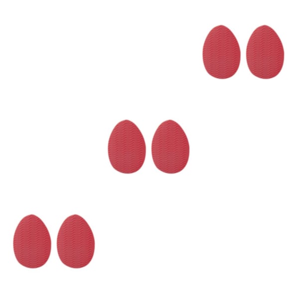 1/2/3/5 Non För Slip Shoe Pads Självhäftande gummi för hög Round Head Red 3Set