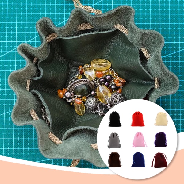 1/2/3 50pack/lot Mjuk sammetspresentpåsar Packningslösning för coffee colored 13*18 1 Pc