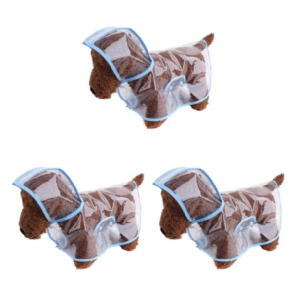 1/2/3/5 valp vattentät regnkappa för husdjur - dubbla radspännen Blue Frame L 3PCS