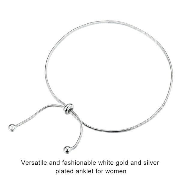 1/2 Justerbar Snake Anklet Trendigt tillbehör för nära och kära 1Set